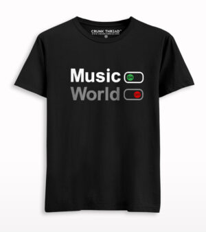 Music on world off T-shirt