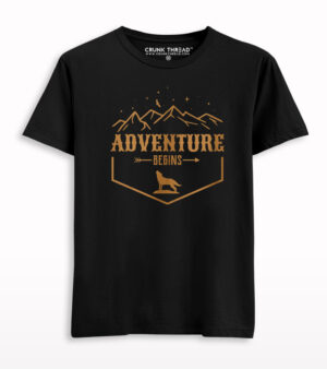 Adventure Begins Print T-shirt