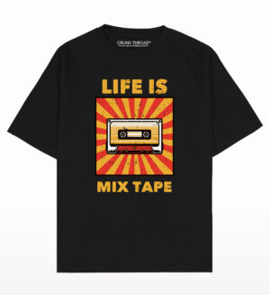 Life Is Mixtape Oversized T-shirt