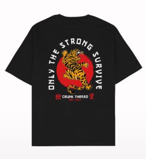 Japanese Tiger Oversized Back Print T-shirt
