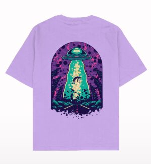 Alien Abduction Oversized T-shirt Lavender